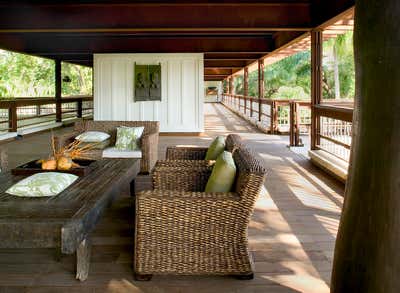  Tropical Family Home Patio and Deck. Rock House by Strang Architecture.