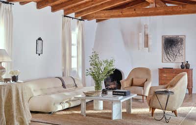  Mediterranean Family Home Living Room. Mandeville Canyon by Mallory Kaye Studio.