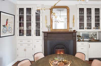  Craftsman English Country Family Home Dining Room. Blackstone by KitchenLab | Rebekah Zaveloff Interiors.