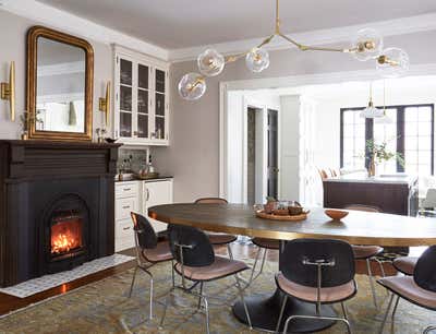  Craftsman English Country Family Home Dining Room. Blackstone by KitchenLab | Rebekah Zaveloff Interiors.