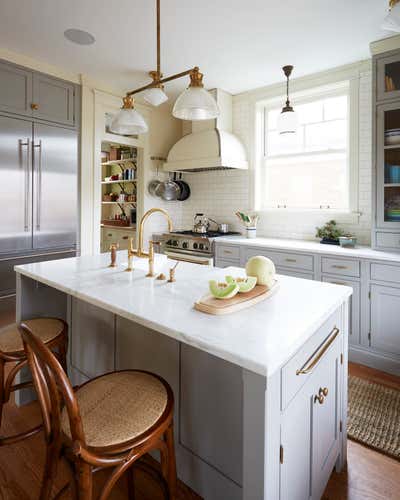  Craftsman Family Home Dining Room. Sunnyside by KitchenLab | Rebekah Zaveloff Interiors.