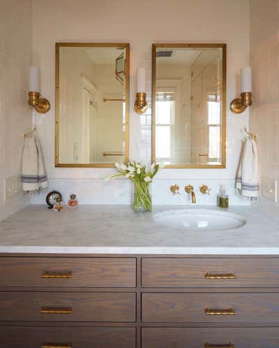  Craftsman Family Home Bathroom. Sunnyside by KitchenLab | Rebekah Zaveloff Interiors.