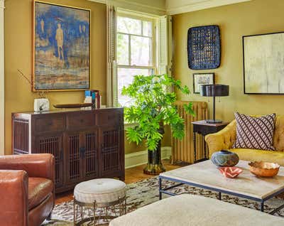  Craftsman Family Home Living Room. Sunnyside by KitchenLab | Rebekah Zaveloff Interiors.