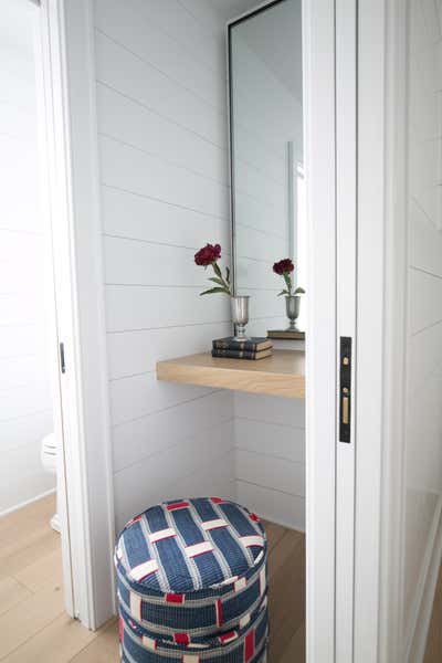  Traditional Beach House Bedroom. Bellport, NY by Jaimie Baird Design.