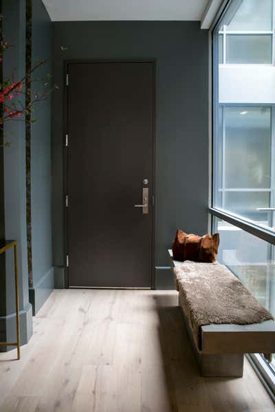  Bohemian Organic Apartment Entry and Hall. Tribeca, NY by Jaimie Baird Design.