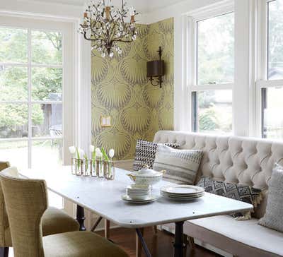  Preppy Arts and Crafts Family Home Dining Room. Jackson by KitchenLab | Rebekah Zaveloff Interiors.