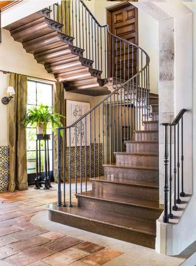  Bohemian Rustic Family Home Entry and Hall. Spanish Redefined in Santa Monica by Ferguson & Shamamian Architects.