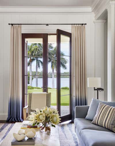 Bohemian Tropical Beach House Living Room. Family Retreat on Jupiter Island by Ferguson & Shamamian Architects.