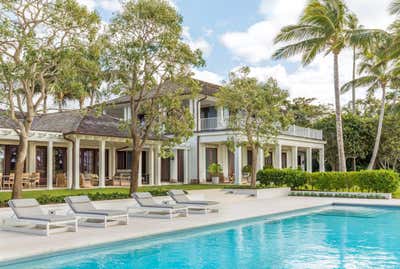  Eclectic British Colonial Beach House Exterior. Family Retreat on Jupiter Island by Ferguson & Shamamian Architects.