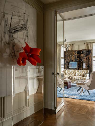  British Colonial Apartment Entry and Hall. Knightsbridge, Moscow by Irakli Zaria Interiors.