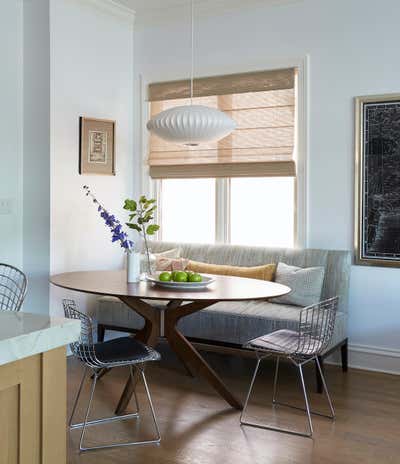  Contemporary Preppy Family Home Dining Room. Rockwell by KitchenLab | Rebekah Zaveloff Interiors.