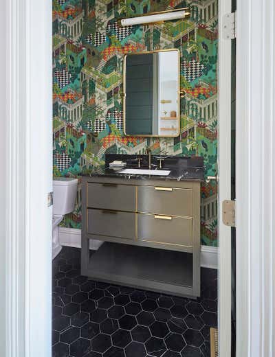  Transitional Family Home Bathroom. Rockwell by KitchenLab | Rebekah Zaveloff Interiors.