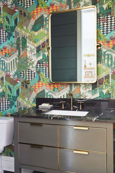  Transitional Family Home Bathroom. Rockwell by KitchenLab | Rebekah Zaveloff Interiors.