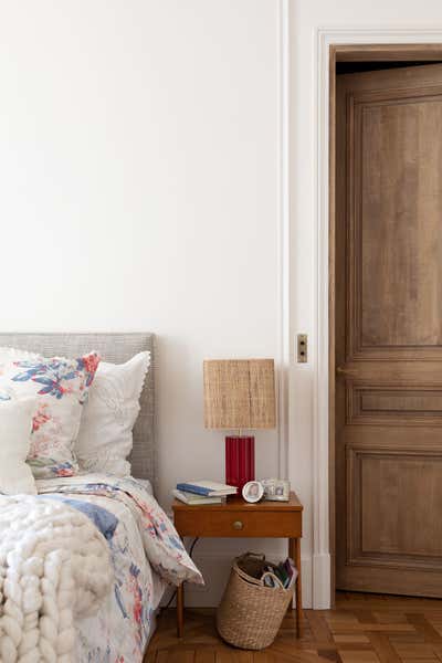  Eclectic Apartment Bedroom. A Pearl on Pre-aux-Clercs by Kasha Paris.