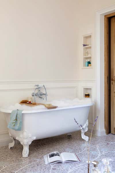  Eclectic Apartment Bathroom. A Pearl on Pre-aux-Clercs by Kasha Paris.