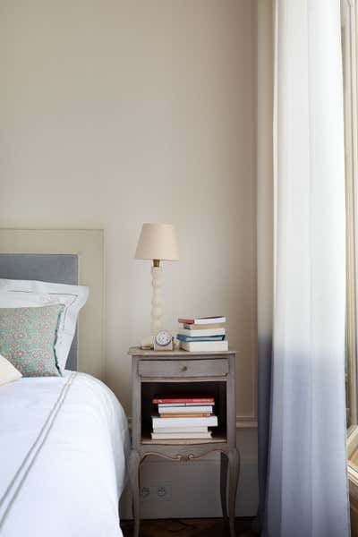  Contemporary Modern Apartment Bedroom. A Pearl on Pre-aux-Clercs by Kasha Paris.
