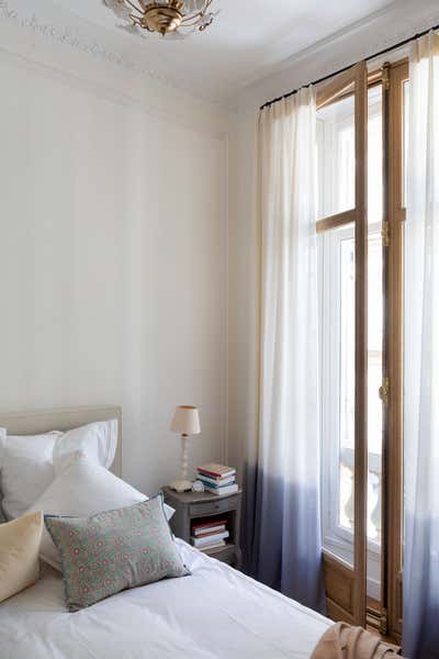  Eclectic Apartment Bedroom. A Pearl on Pre-aux-Clercs by Kasha Paris.