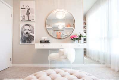  Modern Coastal Family Home Storage Room and Closet. Beauty Blogger's Dressing Room by LA Closet Design.