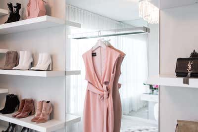 Contemporary Modern Family Home Storage Room and Closet. Beauty Blogger's Dressing Room by LA Closet Design.