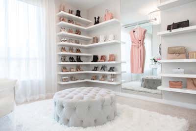  Contemporary Coastal Family Home Storage Room and Closet. Beauty Blogger's Dressing Room by LA Closet Design.