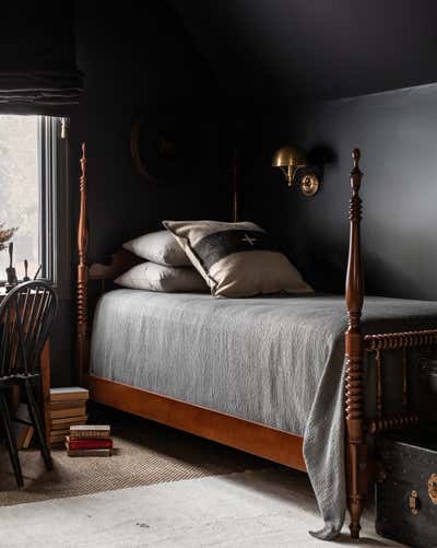  Cottage Family Home Bedroom. Old Creek by Sean Anderson Design.