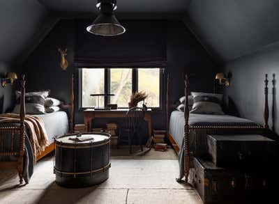  Eclectic Family Home Bedroom. Old Creek by Sean Anderson Design.