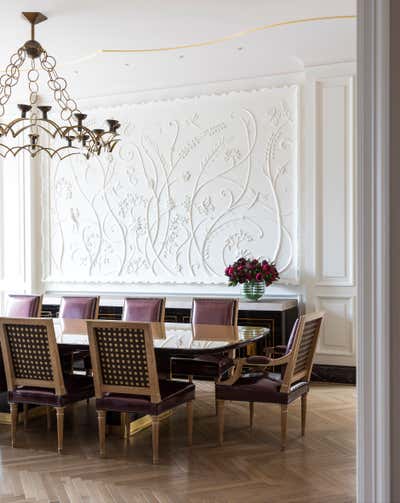 Transitional Dining Room. FRENCH INFUSED TOWNHOUSE by William McIntosh Design.