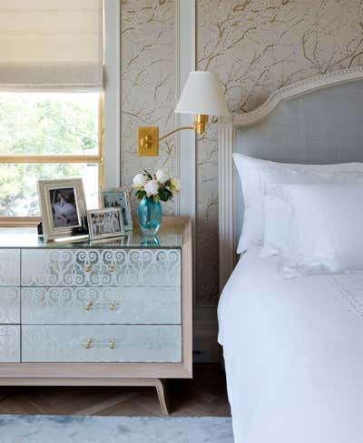  Transitional Family Home Bedroom. FRENCH INFUSED TOWNHOUSE by William McIntosh Design.