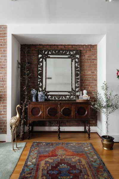  Moroccan Bohemian Apartment Entry and Hall. Tribeca Loft by Jae Joo Designs.
