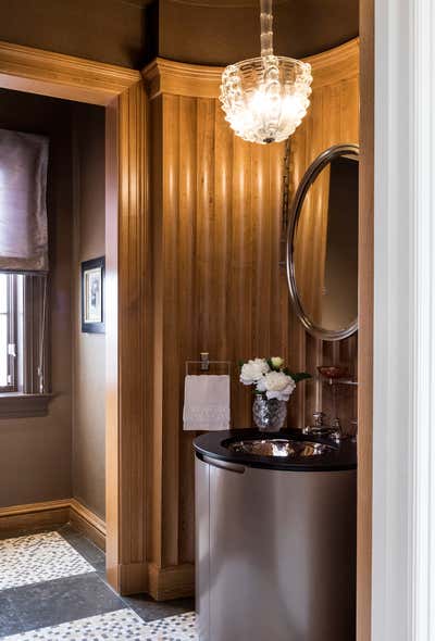  Transitional Family Home Bathroom. BEAUX ARTS TOWNHOUSE by William McIntosh Design.