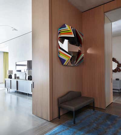 Modern Entry and Hall. ART FILLED FAMILY HOME by William McIntosh Design.
