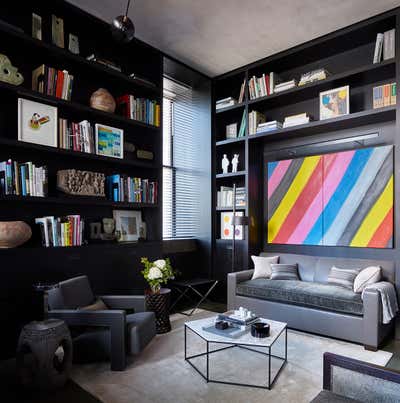 Modern Office and Study. ART FILLED FAMILY HOME by William McIntosh Design.
