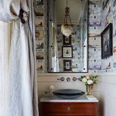  French Traditional Vacation Home Bathroom. Pointe Coupee by Charles H Chewning Interiors.