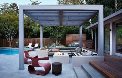  Maximalist Mid-Century Modern Family Home Patio and Deck. The ’70s Rêve by Chroma.