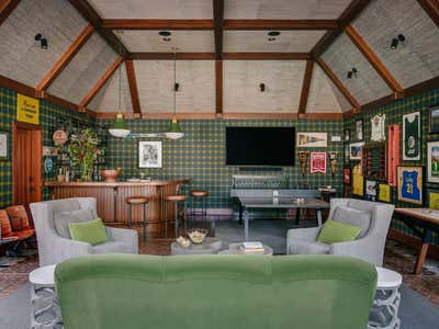  Preppy Bar and Game Room. Tudor Poolhouse Pub by Kari McIntosh Design.
