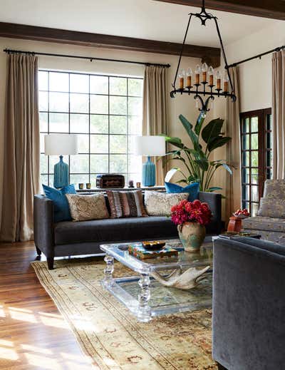  Mediterranean Family Home Living Room. Santa Barbara Style in San Mateo by Kari McIntosh Design.