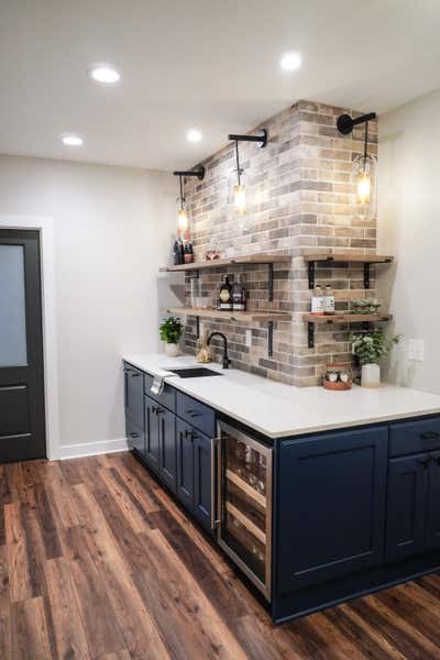  Industrial Bar and Game Room. Industrial Basement Finish by Eden and Gray Design Build.