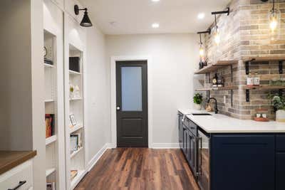  Eclectic Family Home Bar and Game Room. Industrial Basement Finish by Eden and Gray Design Build.