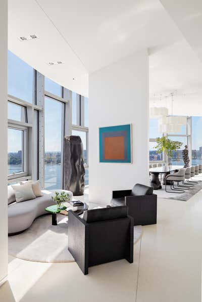  Minimalist Modern Apartment Living Room. Hudon River Penthouse by Workshop APD.