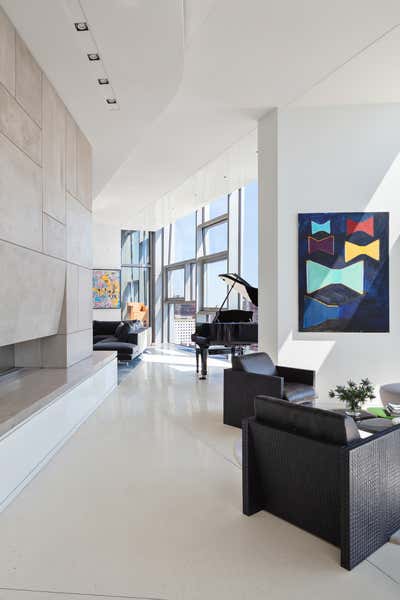  Modern Apartment Living Room. Hudon River Penthouse by Workshop APD.