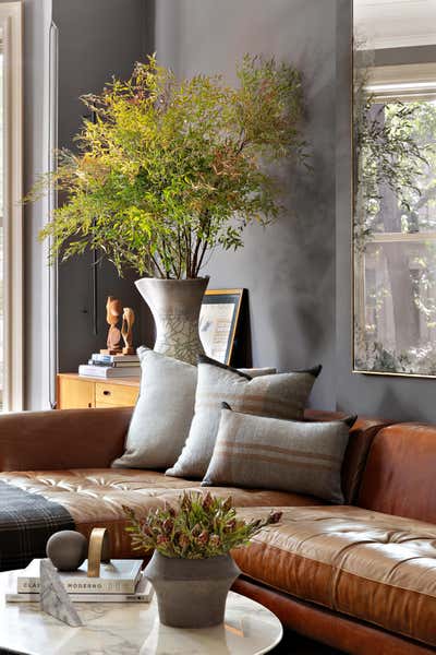  Contemporary Arts and Crafts Apartment Living Room. Park Slope Townhouse by Workshop APD.