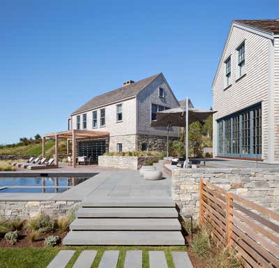  Coastal Beach House Exterior. Nantucket Harbor Compound by Workshop APD.