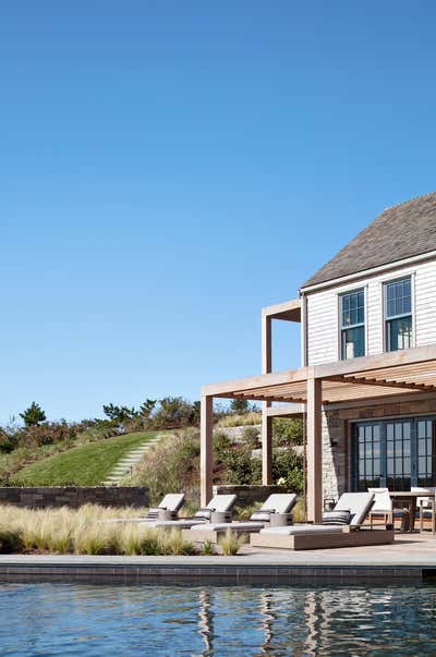  Coastal Beach House Exterior. Nantucket Harbor Compound by Workshop APD.