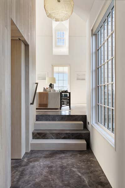  Beach Style Coastal Beach House Entry and Hall. Nantucket Harbor Compound by Workshop APD.