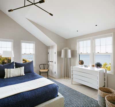  Coastal Transitional Beach House Bedroom. Nantucket Harbor Compound by Workshop APD.