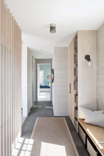  Beach Style Modern Beach House Storage Room and Closet. Nantucket Harbor Compound by Workshop APD.