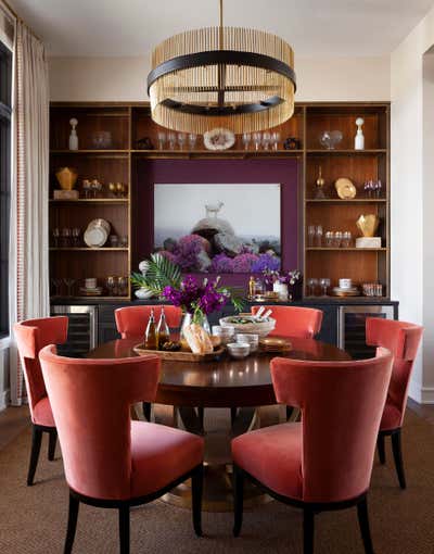 Hollywood Regency Family Home Dining Room. Barton Creek III by Butter Lutz Interiors.
