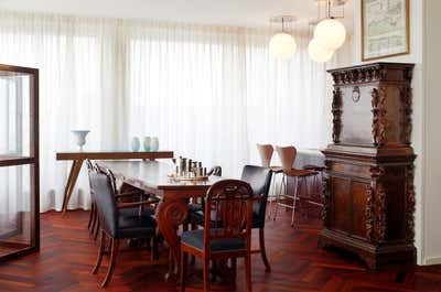 Eclectic Dining Room. Berlin Apartment by Robert Couturier, Inc..