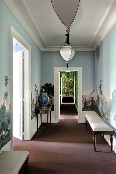 Eclectic Entry and Hall. Paris Pied-à-Terre by Robert Couturier, Inc..
