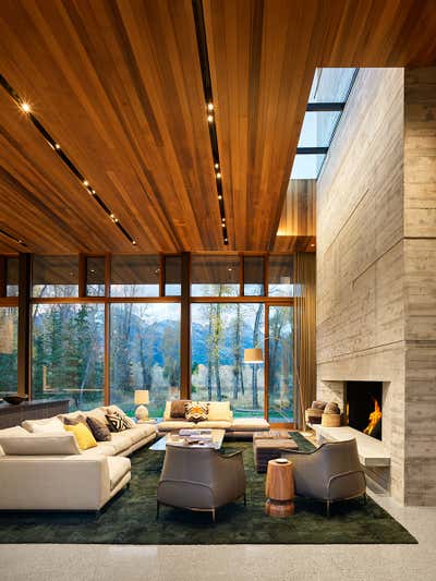 Modern Living Room. Riverbend by CLB Architects.
